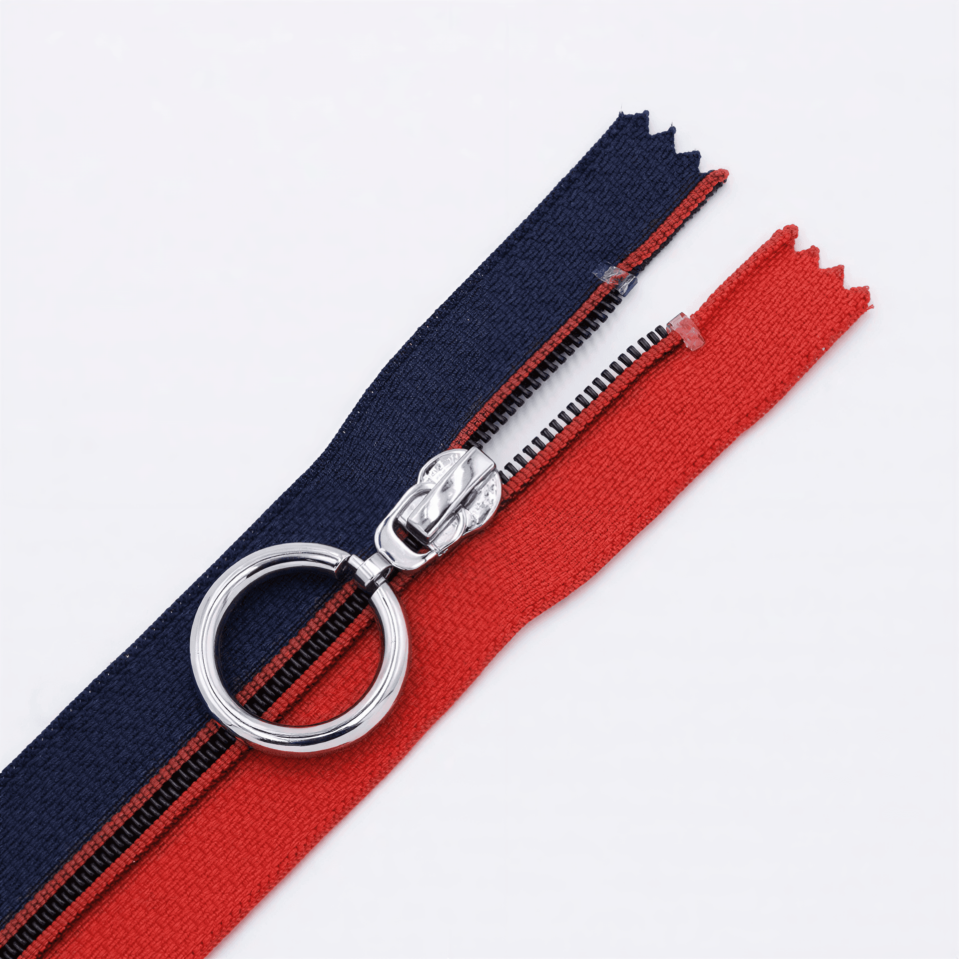 异色缝线尼龙拉链